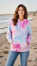 Cotton Candy - Ice Dyed Hoodie Pink & Blue